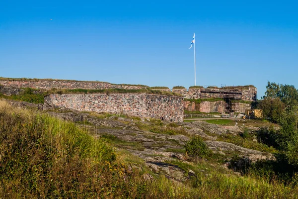 Sur Suomenlinna (Sveaborg), deniz kale ada Helsinki, Finlandiya