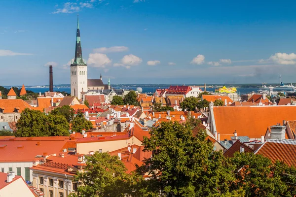 Telhados Cidade Velha Tallinn Estónia — Fotografia de Stock