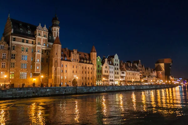 Gdansk Polonya Eylül 2016 Motlawa Nehri Gdansk Polonya Tarafından Nehir — Stok fotoğraf