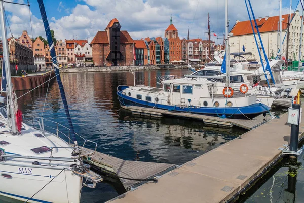 Gdansk Polónia Setembro 2016 Iates Porto Rio Motlawa Gdansk Polônia — Fotografia de Stock