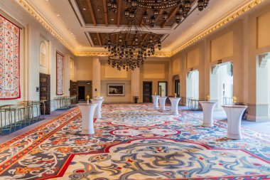 Dubai, Birleşik Arap Emirlikleri - 21 Ekim 2016: Madinat Jumeirah iç otel Dubai, Suudi Arabistan