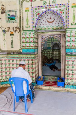 Dakka, Bangladeş - 20 Kasım 2016: İç dakka, Bangladeş'te yıldız Camii'nin (Tara Masjid)