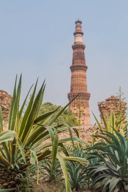 Delhi, Hindistan Qutub Minar minaresi.