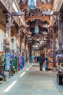 Dubai, Birleşik Arap Emirlikleri - 21 Ekim 2016: Madinat Jumeirah iç souq Dubai, Suudi Arabistan