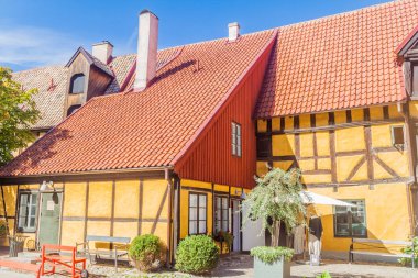 Malmo, İsveç'te ortaçağ binaları.