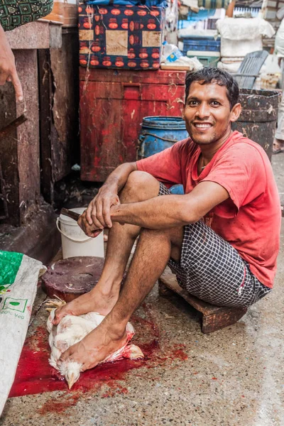 Kolkata India Octubre 2016 Carnicero Nuevo Mercado Kolkata India —  Fotos de Stock