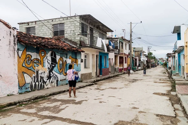 Sancti Spiritus Kuba Únor 2016 Ulice Barevnými Domy Sancti Spiritus — Stock fotografie