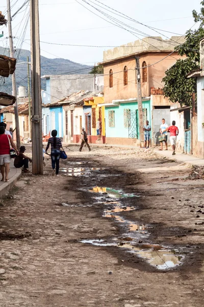 Trinidad Cuba Feb 2016 Veduta Una Strada Acciottolata Nel Centro — Foto Stock