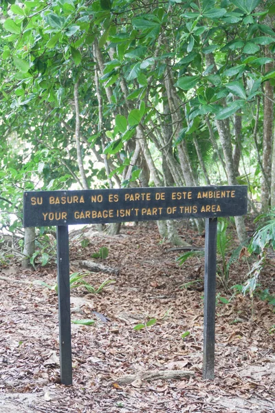 Entra Parco Nazionale Cahuita Costa Rica — Foto Stock