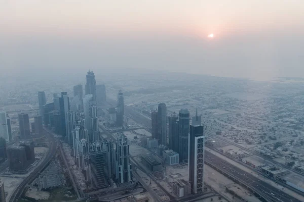 Puesta Sol Dubai Emiratos Árabes Unidos — Foto de Stock