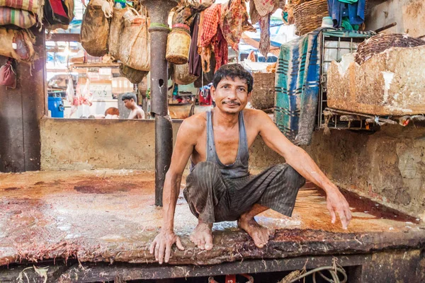 Kalkutta India Oktober 2016 Slaktare Den Nya Marknaden Kolkata Indien — Stockfoto