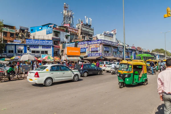 Delhi India Ottobre 2016 Traffico Stradale Nel Centro Delhi India — Foto Stock