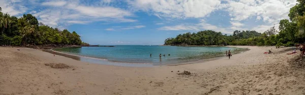 Manuel Antonio Costa Rica Мая 2016 Года Туристы Пляже Национальном — стоковое фото