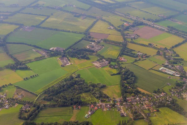 Eindhoven, Hollanda yakınındaki kırsal manzara havadan görünümü