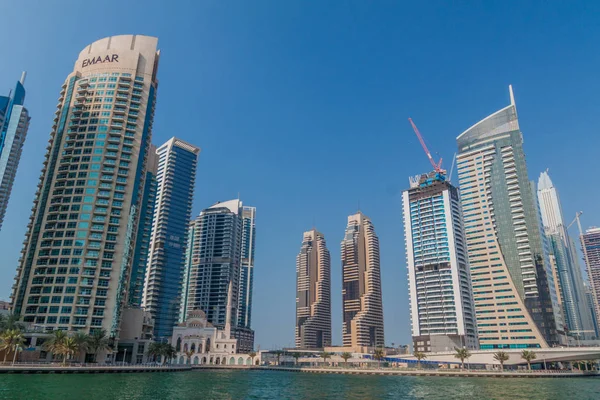 Uitzicht Dubai Marina Mohammed Bin Ahmed Almulla Moskee Verenigde Arabische — Stockfoto