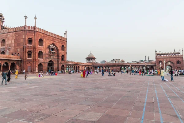 Delhi Indien Oktober 2016 Hof Der Jama Masjid Moschee Zentrum — Stockfoto