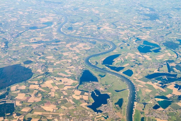 Flygfoto Över Rhen Tyskland — Stockfoto