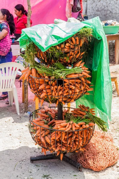 San Manuel Colohete Honduras Abril 2016 Zanahoria Mercado Hay Gran — Foto de Stock