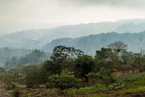Yojoa lake, Honduras yakınındaki bir manzara görünümünü