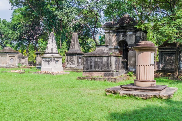 Tumbas Del Cementerio South Park Street Calcuta India — Foto de Stock