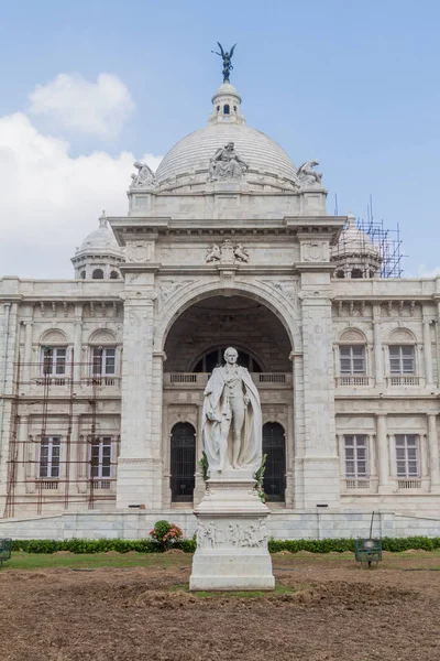 Victoria Memorial George Curzon Statua Kolkata Kalkuta Indie — Zdjęcie stockowe