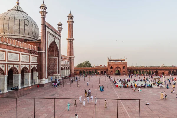 Delhi Índia Outubro 2016 Pátio Mesquita Jama Masjid Centro Delhi — Fotografia de Stock