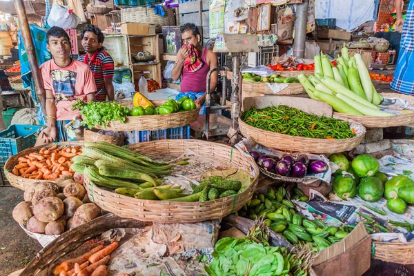 Kalkutta India Oktober 2016 Vegetabiliska Stall Mitt Kolkata Indien — Stockfoto