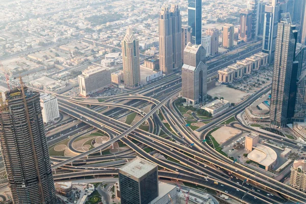 Aerial View Highway Intersection Dubai United Arab Emirates — Stock Photo, Image