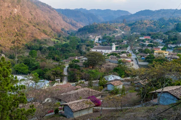 Вид Воздуха Деревню Кампа Гондурас — стоковое фото