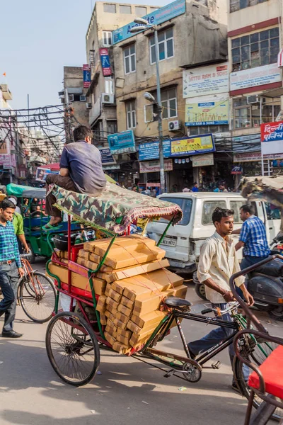 Delhi India Ottobre 2016 Traffico Stradale Nel Centro Delhi India — Foto Stock