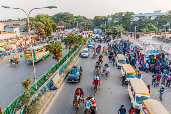 Dhaka Bangladesh Novembre 2016 Traffico Mirpur Road Dacca Bangladesh — Foto Stock