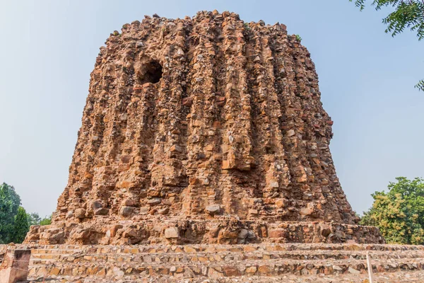 Minareto Incompiuto Alai Minar Nel Complesso Qutub Delhi India — Foto Stock