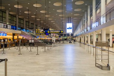 Copenhagen, Danimarka - 28 Ağustos 2016: Kopenhag Havaalanı'na içinin.