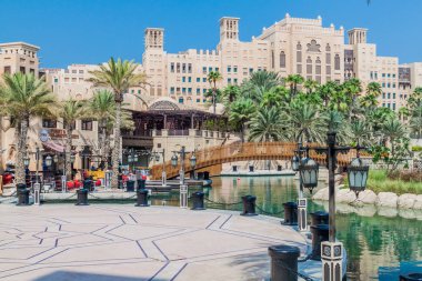 Dubai, Birleşik Arap Emirlikleri - 21 Ekim 2016: Madinat Jumeirah souq Dubai, Suudi Arabistan