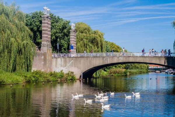 Den Bosch Niederlande August 2016 Brücke Über Einen Kanal Den — Stockfoto