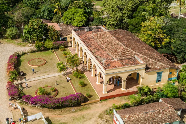 Manaca Iznaga, Küba - 9 Şubat 2016: Eski sömürge konak Manaca Iznaga köyü yakınındaki Trinidad, Küba