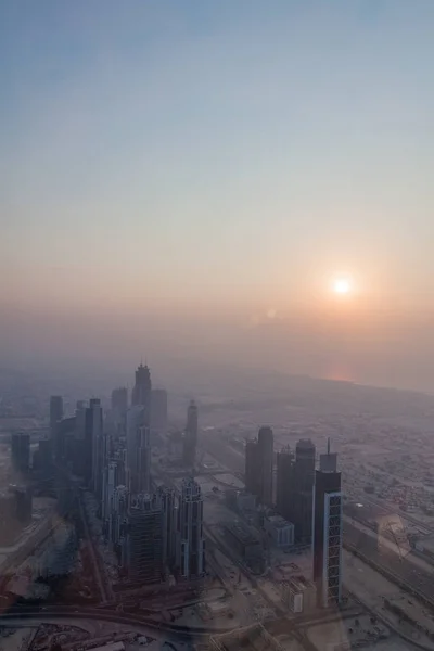 Puesta Sol Dubai Emiratos Árabes Unidos — Foto de Stock