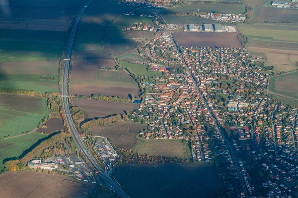 Çek Cumhuriyeti Rudna şehrin havadan görünümü