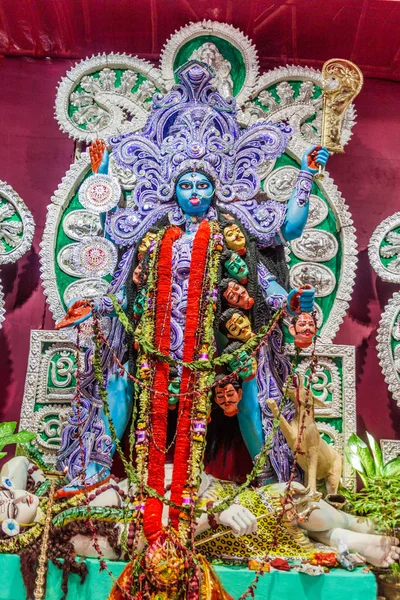 Kolkata India Октября 2016 Года Образ Богини Кали Центре Калькутты — стоковое фото