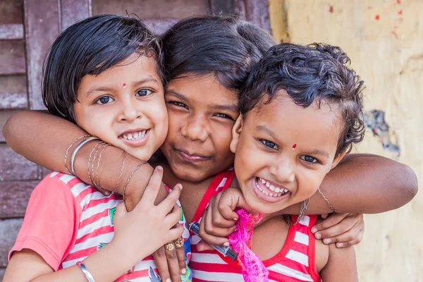 Kolkata India Oktober 2016 Groep Van Lachende Kinderen Kolkata India — Stockfoto