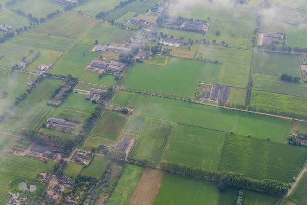 Flygfoto Över Ett Landsbygdens Landskap Nära Eindhoven Nederländerna — Stockfoto