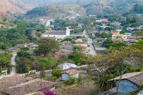Letecký Pohled Campa Vesnice Honduras — Stock fotografie
