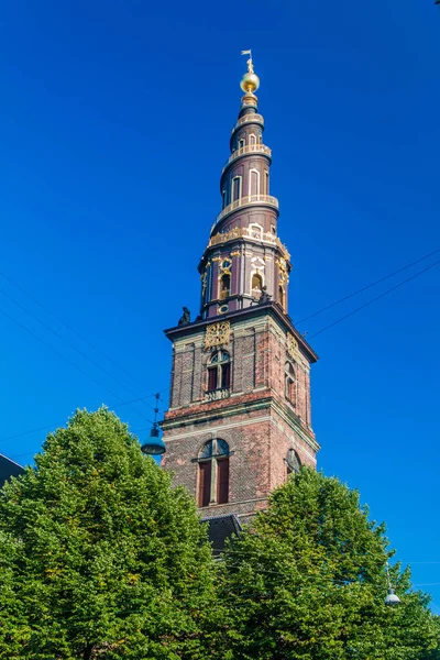 Igreja Nosso Salvador Torre Copenhague Dinamarca — Fotografia de Stock