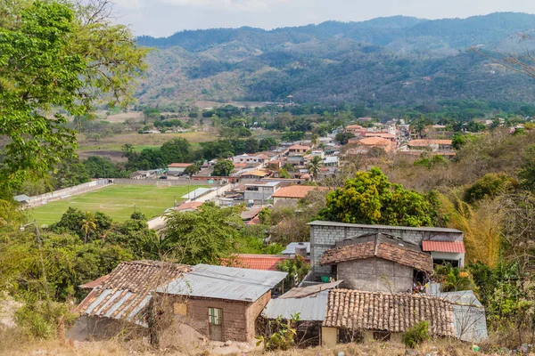 Vista Aérea Vila Copan Ruinas Honduras — Fotografia de Stock