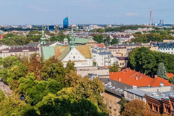 Skyline Cracovia Polonia Fondo — Foto de Stock