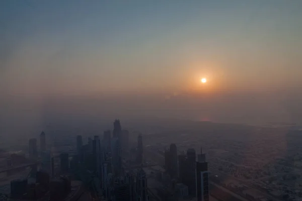 Puesta Sol Dubai Emiratos Árabes Unidos — Foto de Stock