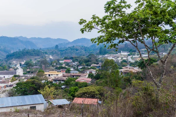 Letecký Pohled Campa Vesnice Honduras — Stock fotografie