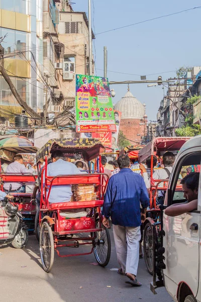Дели Индия Октября 2016 Уличное Движение Центре Дели Индия — стоковое фото
