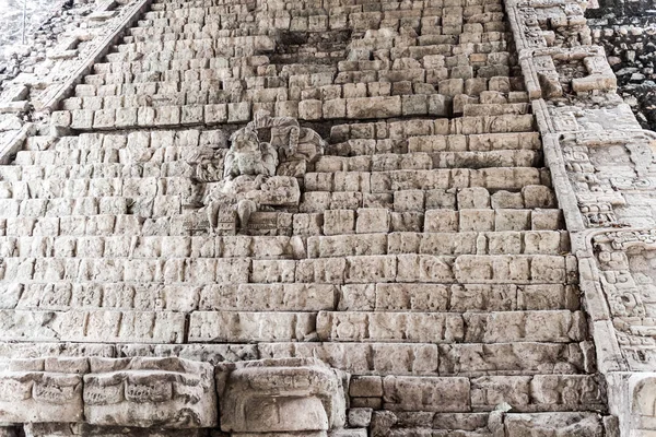 Hieroglyfiska Trappa Den Arkeologiska Platsen Copan Honduras — Stockfoto