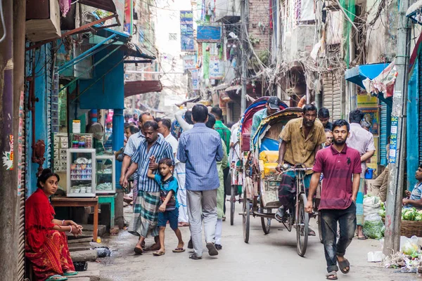 Dhaka Bangladesh November 2016 Enge Straße Alten Dhaka Bangladesh — Stockfoto